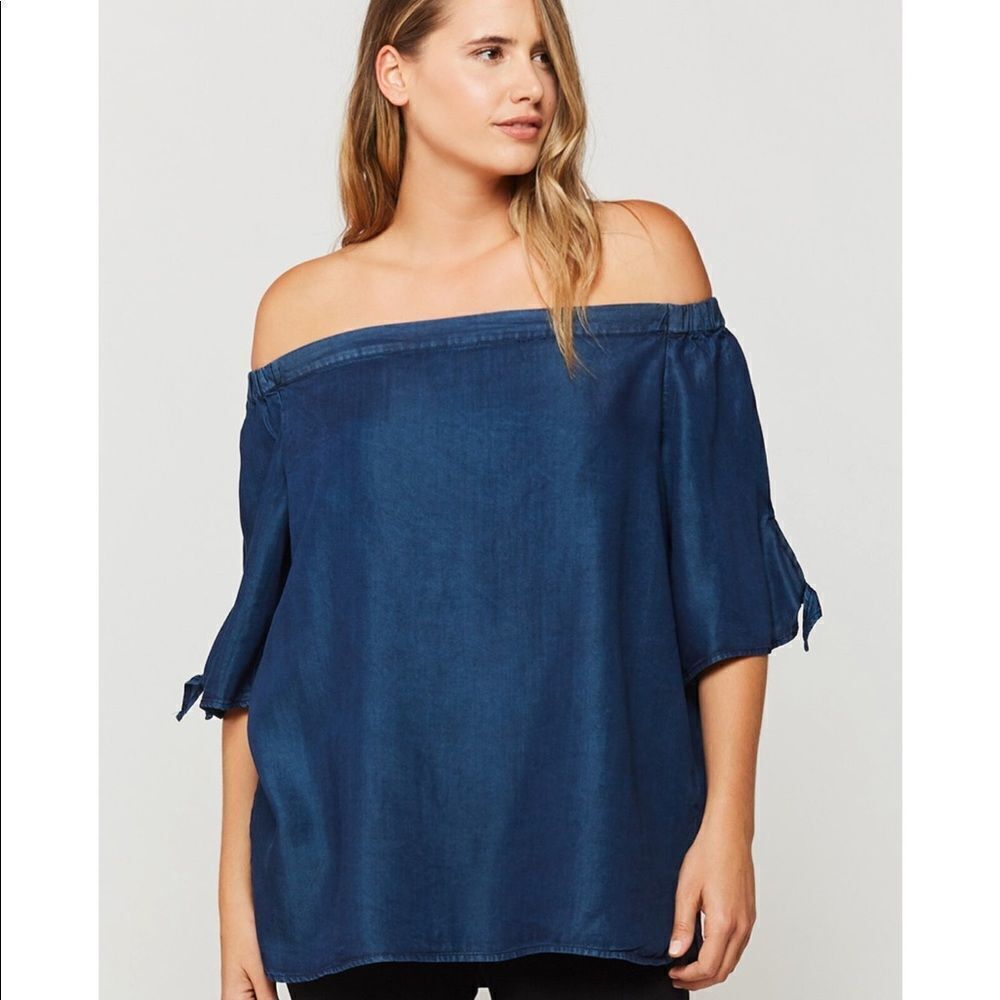 ✨ Juliette Indigo Off The Shoulder Blouse ✨